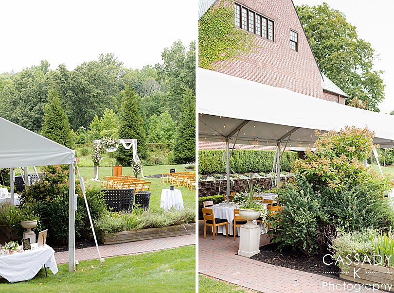 Outside Ceremony and Tented Reception during Covid-19 for a Small Ninety Acres Wedding in Natirar of Peapack, NJ