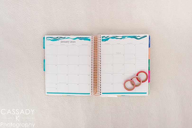Monthly Calendar inside the 2021 Life Planner gift for the Erin Condren Holiday Instagram Giveaway by Cassady K Photography