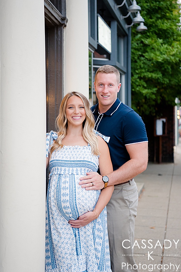 Soon to be Parents in a small town, at home Sewickley maternity session in Pittsburgh, PA