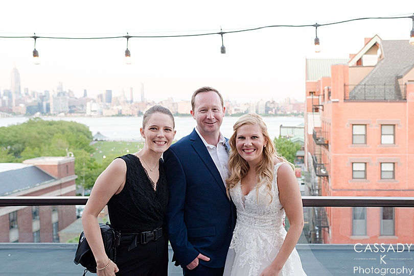 Bride and groom with Cassady K Photography during their Antique Loft Hoboken Wedding