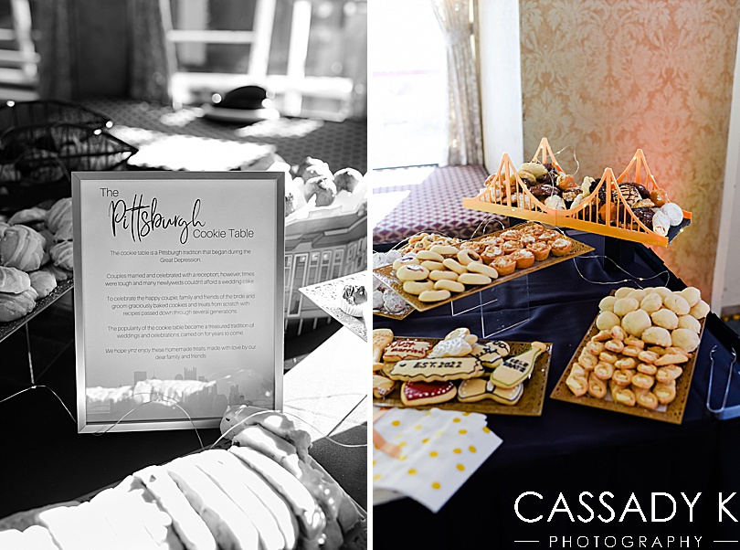 Pittsburgh cookie table at fall Gateway Clipper wedding