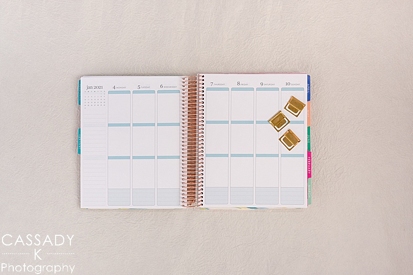 Weekly spread inside the 2021 Life Planner gift for the Erin Condren Holiday Instagram Giveaway by Cassady K Photography