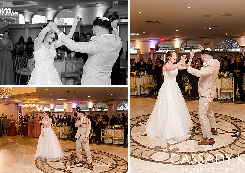 Personalized first dance for bride and groom at Surf Club on the Sound wedding