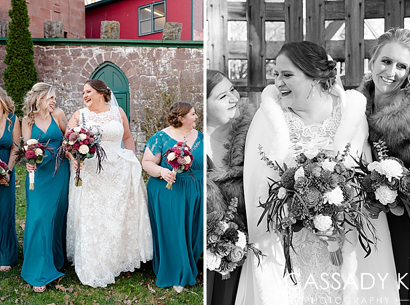 Bride with bouquet at Mount Hope Estate Wedding