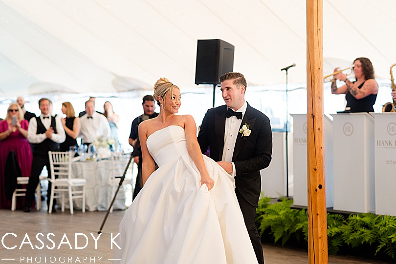 Bride and groom choreographed first dance at Private Estate Tented Wedding