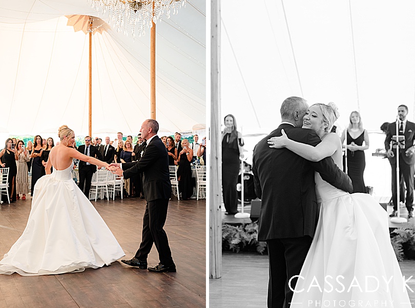 Father and daughter dancing at wedding in New Jersey
