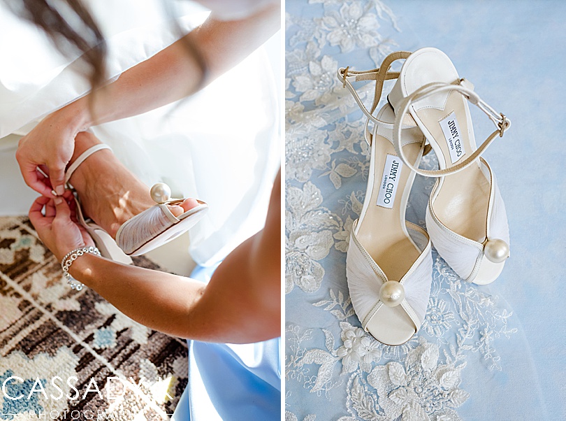 Jimmy Choo white shoes  for wedding