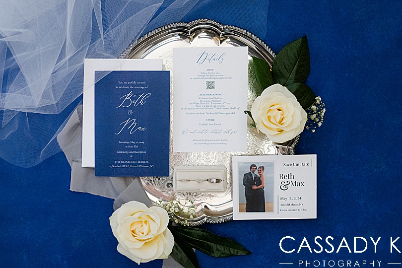 Wedding invitation suite for Briarcliff Manor Wedding