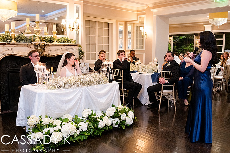 Maid of honor speech at Briarcliff Manor Wedding