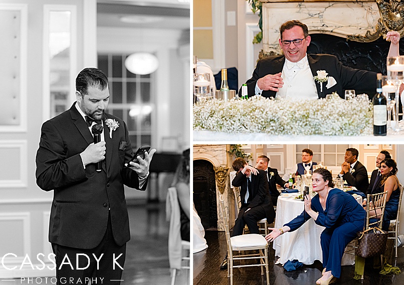 Best man speech during Briarcliff Manor Wedding