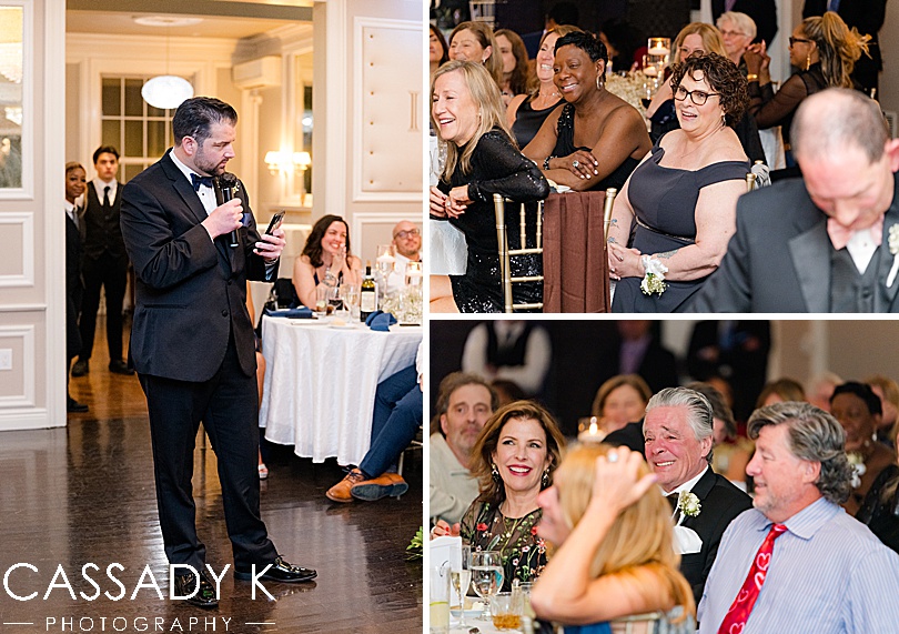 Best man speech during Briarcliff Manor Wedding