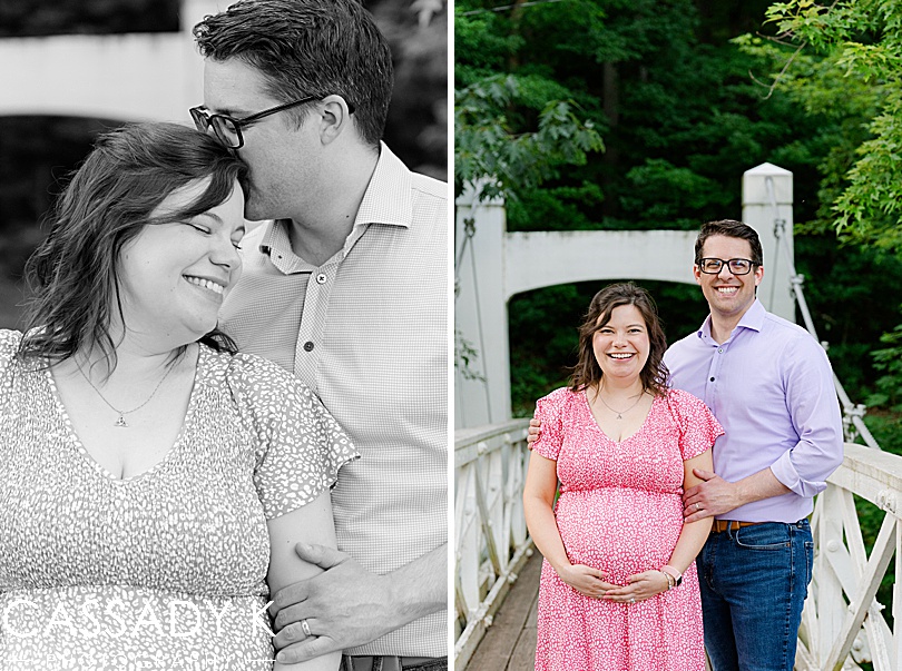 Husband and wife during Lenape Park Maternity session