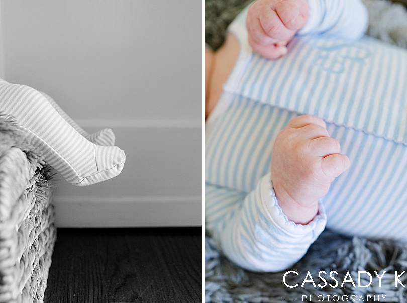 Baby feet and hands during a growing family lifestyle session in Pittsburgh