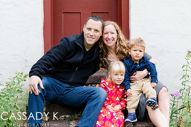 Family portrait during a PA fall mini session.